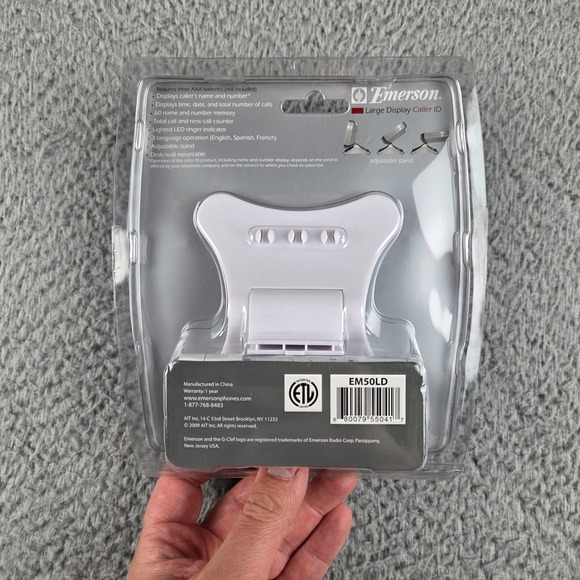 Emerson EM-50 New Sealed Large Display Caller ID Adjustable Stand-80 Name Memory - Picture 2 of 3